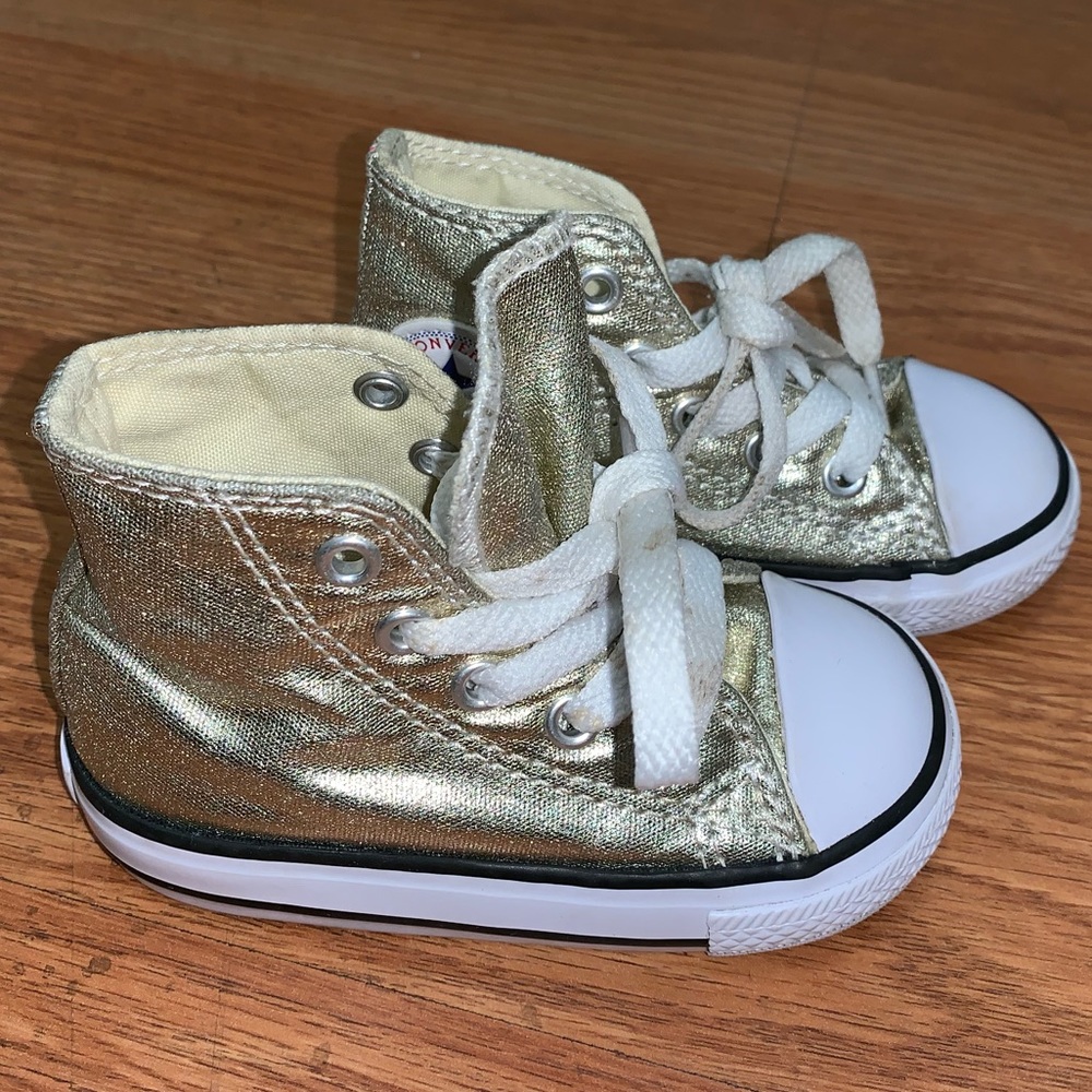 Gold chuck Taylor’s